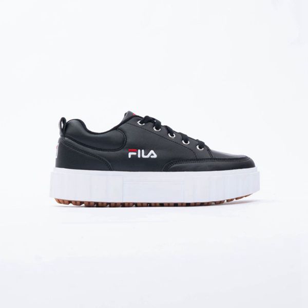 Zapatillas Fila Mujer Negras / Rojas / Blancas - Sandblast Low Pu - España 973256DAH